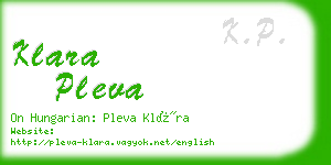 klara pleva business card